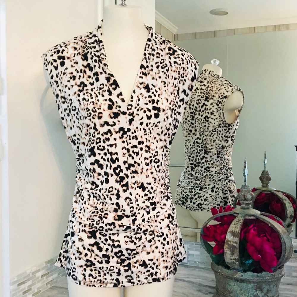 Leopard Sleeveless Blouse